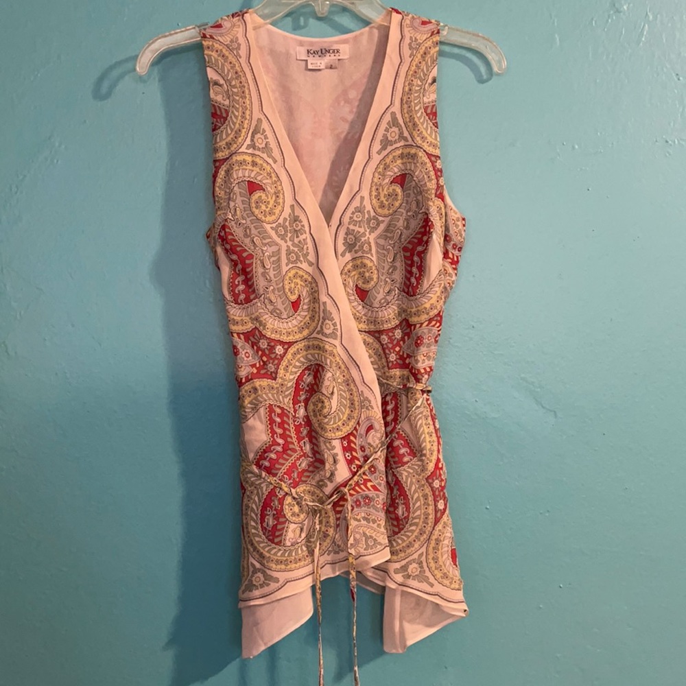 Chiffon wrap top